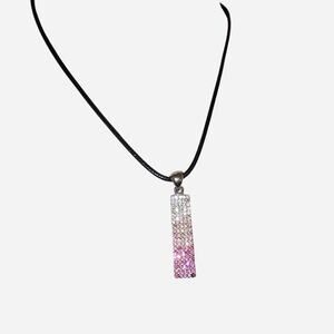 Pink and silver ombre rhinestone